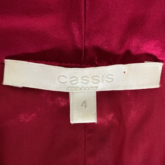 Cassis 100% Silk sheath midi dress! Special occasion, evening! Size 4 - Picture 8 of 14